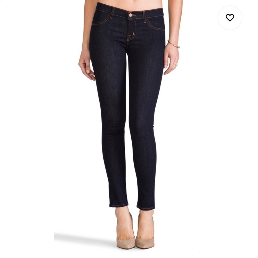 JBRAND midrise super skinny jeans dark blue 29